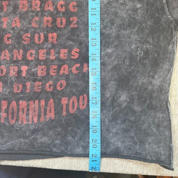 Fifth Soul Womens Size L California Tour Summer of 1976 Acid Wash Cropped Top - Picture 7 of 9